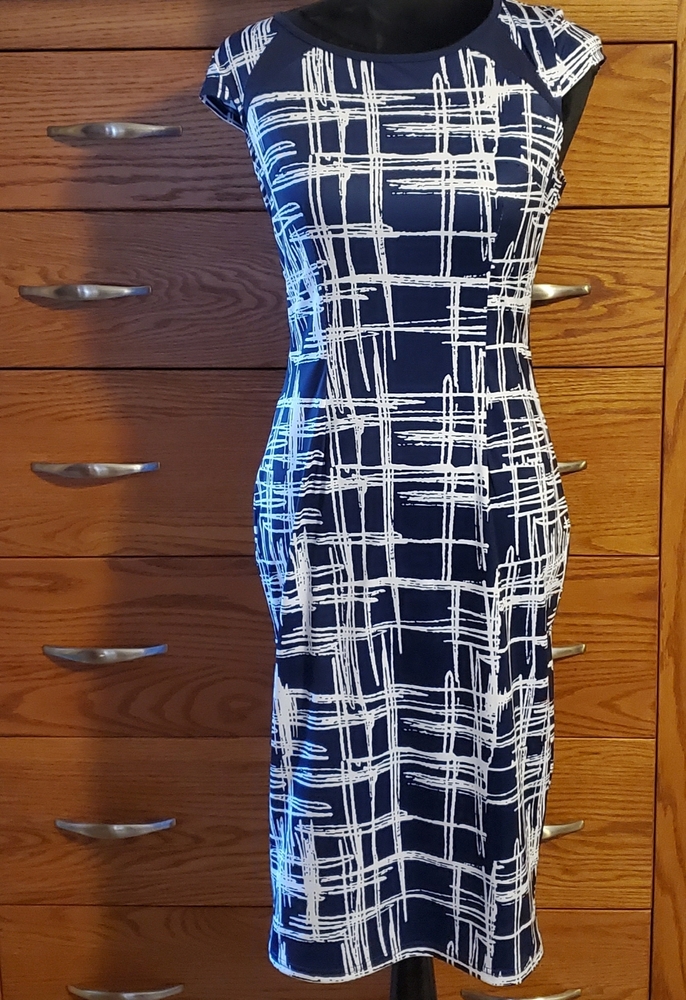 Blue midi dress